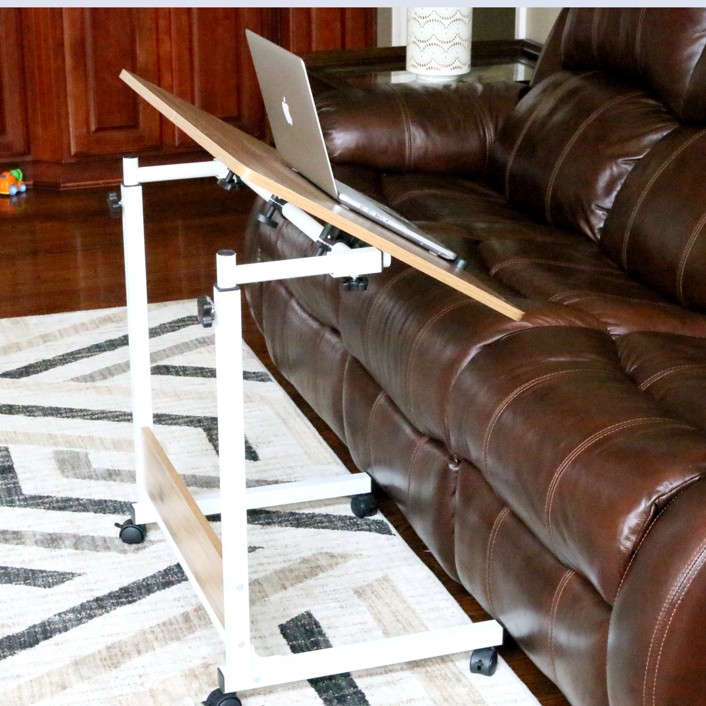 Computer Desk Drafting Table Drawing Desk Sofa Side Table Ancient Oak U05 Unicoo Height Adjustable Laptop Cart Couch Table Bedside Table Laptop Computer Stands Office Products