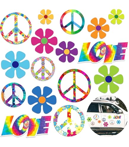 Amazon.com: Peace Sign Tie Dye - Magnet - Car Fridge Locker