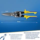 S&R Aviation Tin Snips 300mm, Cr-Mo Steel, Extra Long, Straight Cut view 2