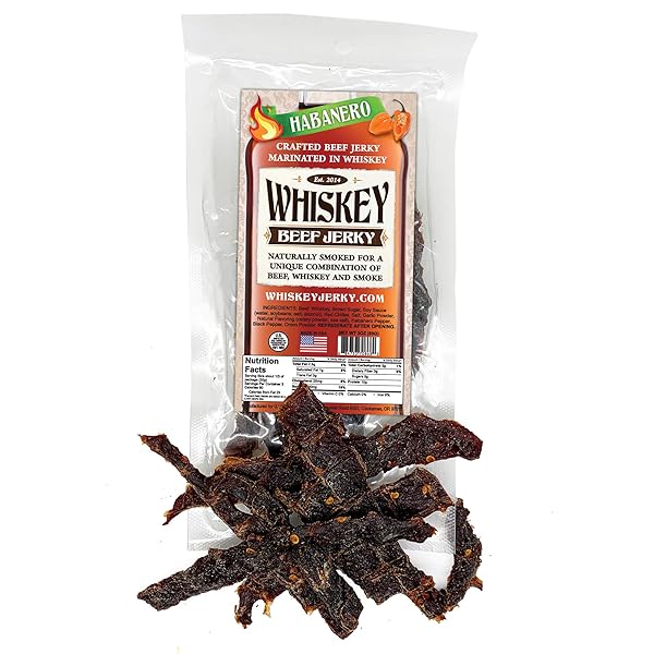 WHISKEYJERKY.COM – BEEF JERKY MARINATED IN WHISKEY (HABANERO)