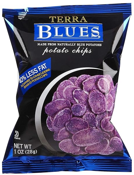 TERRA BLUE POTATO CHIPS, SNACK SIZE, 1 OZ