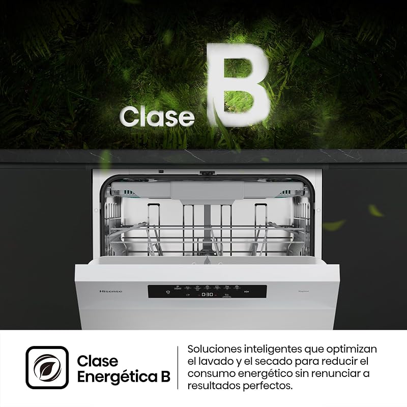 HS643B90W - Lavavajillas Clase B, 15 Servicios, Fondo 60cm, Secado Extra, Programa Automático, Tercera Bandeja, Programa Corto 1 hora, 15 Servicios, Aqua Protect System, Control Táctil, Blanco