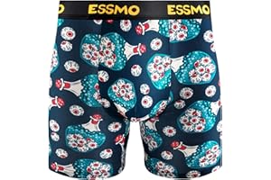 Mens Boxer Briefs Breathable Funny Underwear Men Stretchy Outdoor Style Bone Print Men's Boxer Shorts