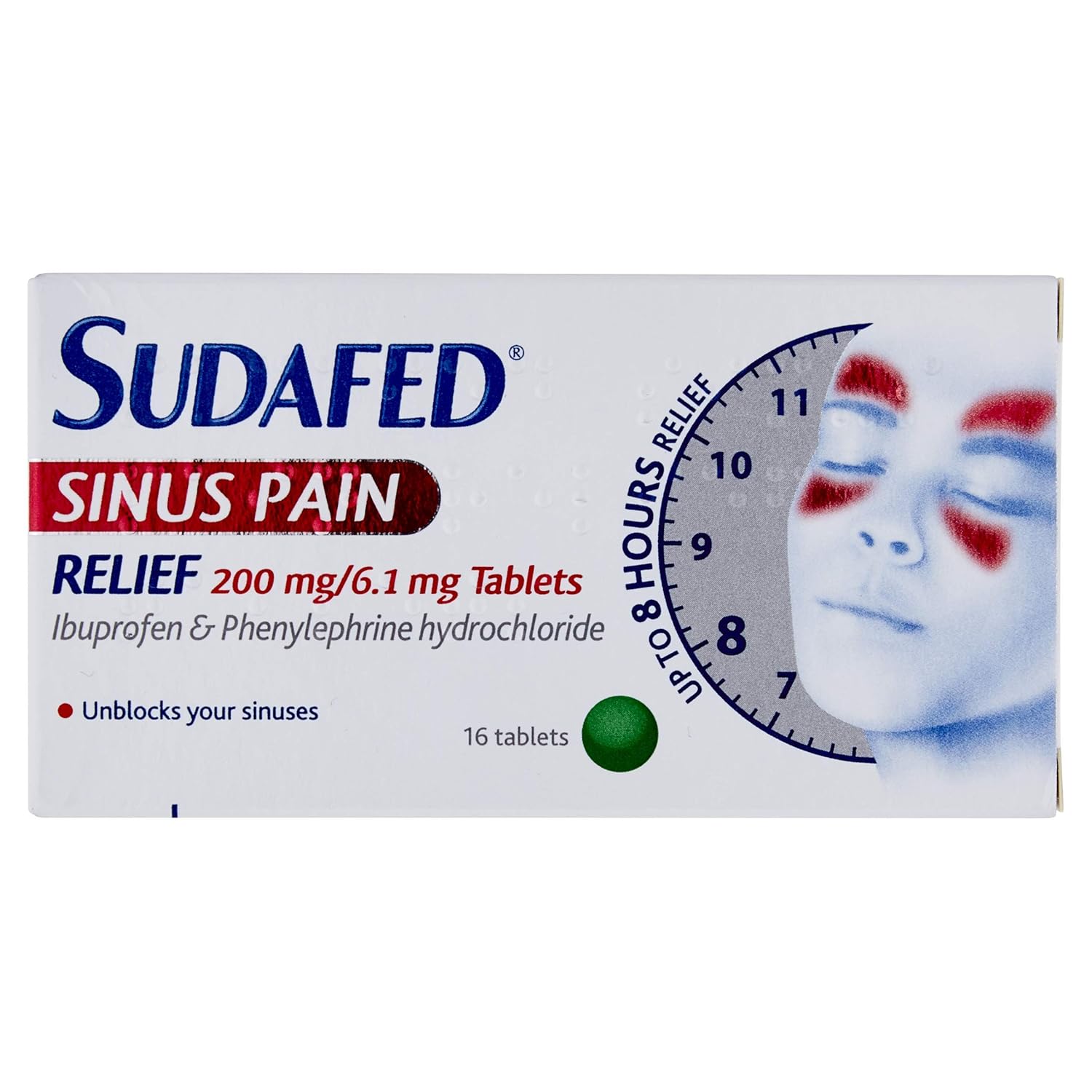 Sudafed Sinus Pain Relief 200mg/6.1mg Tablets 16S Amazon.co.uk Prime