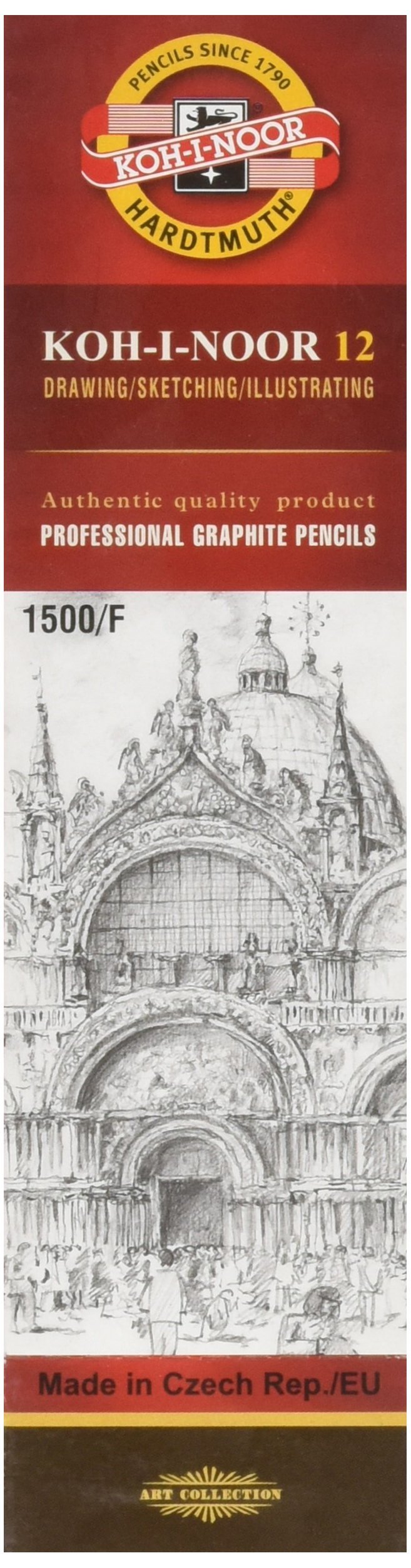 KOH-I-NOOR 1500 F Graphite Pencil (Pack of 12)