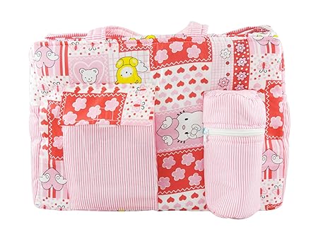 Ole Baby Big Multi-Utility Amazing Apple and Checkered Fabric Diaper Bag Children One Size