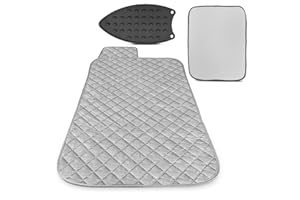 AZZORI Portable Ironing Mat for Table Top – Foldable Ironing Pad for Table (39.8" x 18.1") with 4-Layer Heat-Resistant Fabric & Magnetic Edges – Easy to Store, Designed for Small Spaces & Quick Ironing