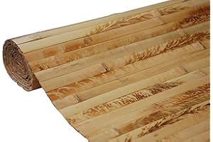 amaZulu Inc. Natural Bamboo Paneling - Flexible Wall Cladding Panels for Living Room Decor, Ceiling Tiles, and Outdoor Kitchens - Renewable Resource, Home Decor, 32 sq ft Coverage, Mottled