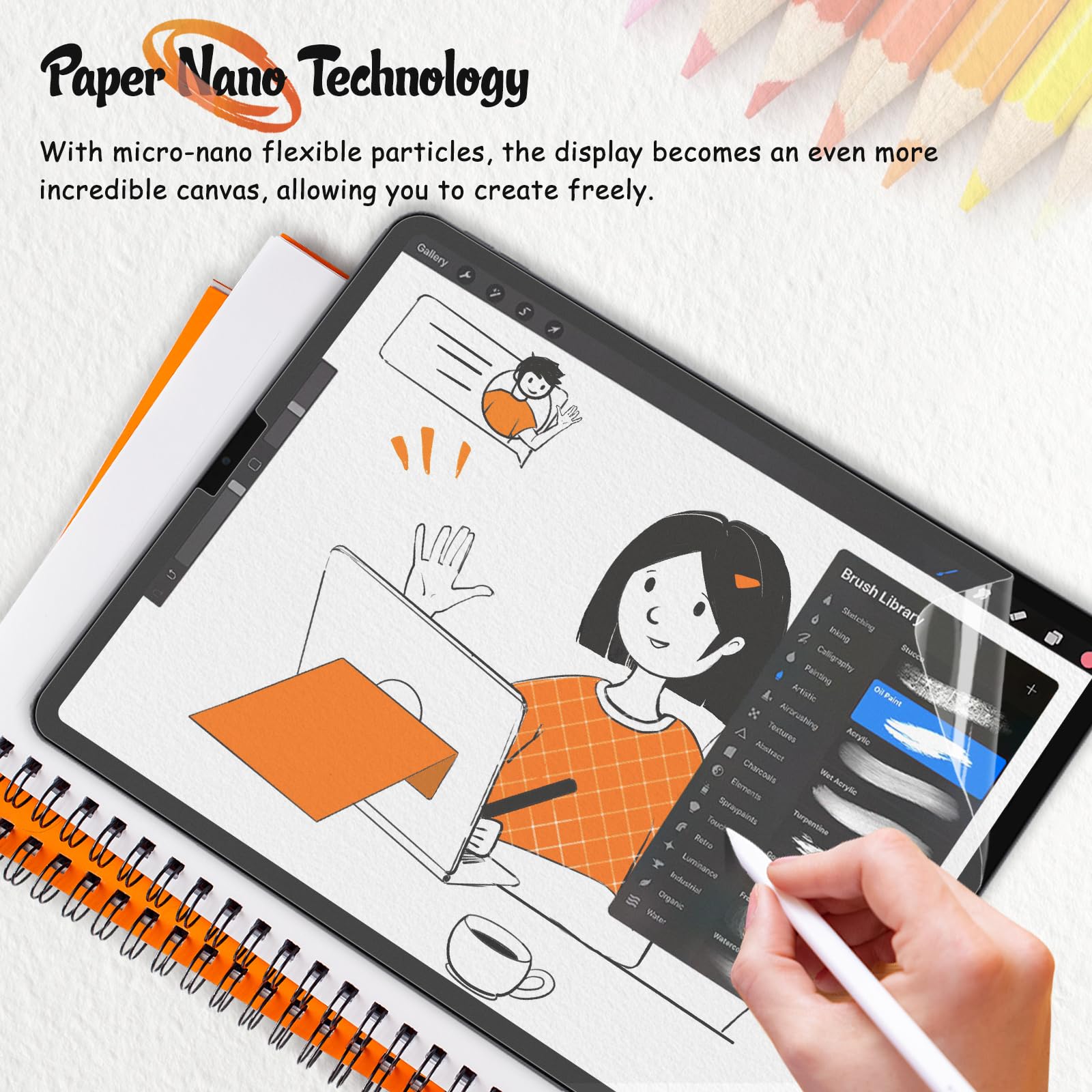KCT 2 Pack Paperfeel Screen Protector Compatible with iPad Pro 11 Inch (2022&2021&2020&2018) / iPad Air 5th&4th (10.9 inch, 2022&2020) Matte for Drawing, Anti Glare and Easy Installation