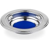 Steadfast Selections - (Offering Plate Blue) Premium Stainless Steel Offering Plates for Church | Offering Trays | Church Collection Plate | Church Offering Plates