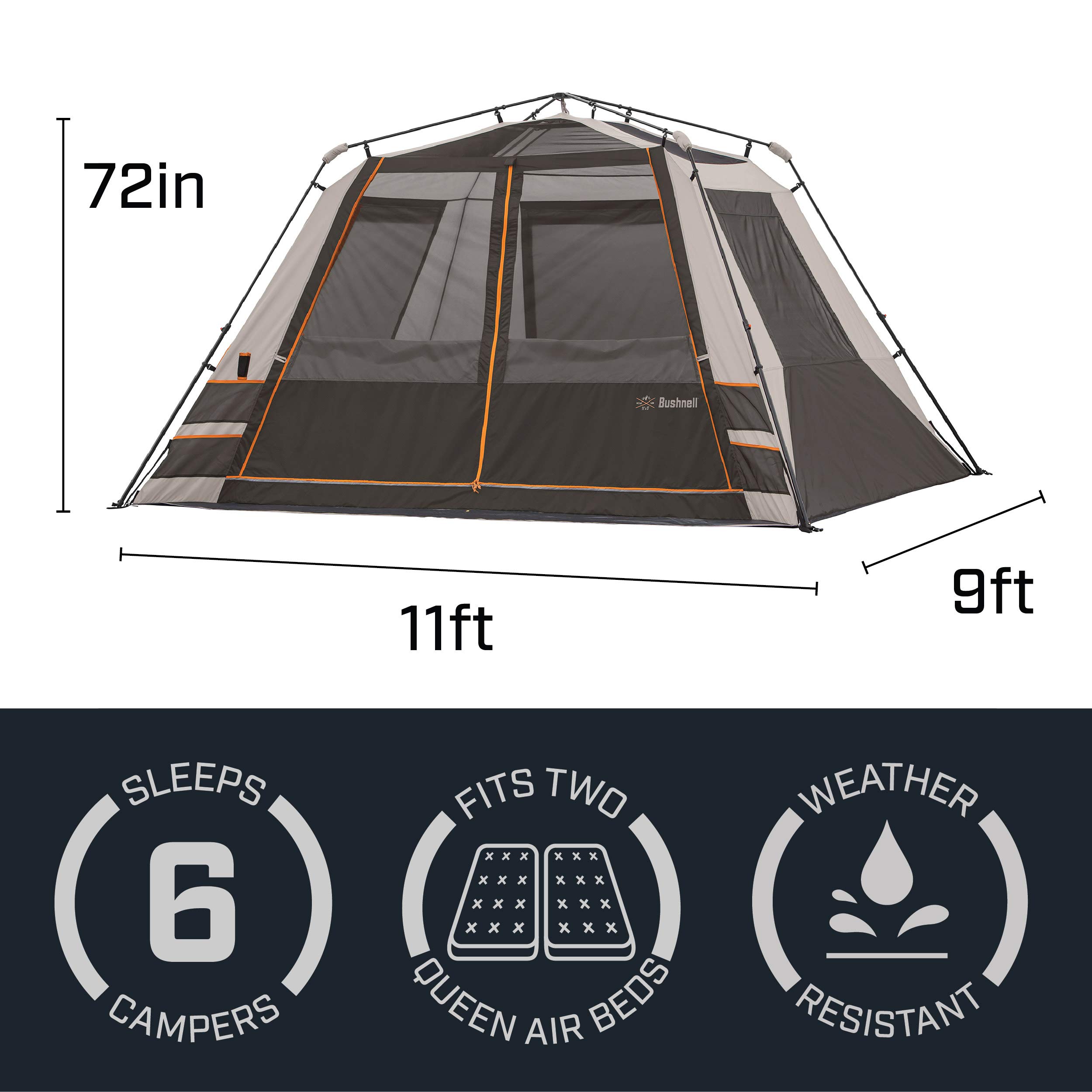 Bushnell Instant Tent 6 Person / 9 Person / 12 Person Instant Tents