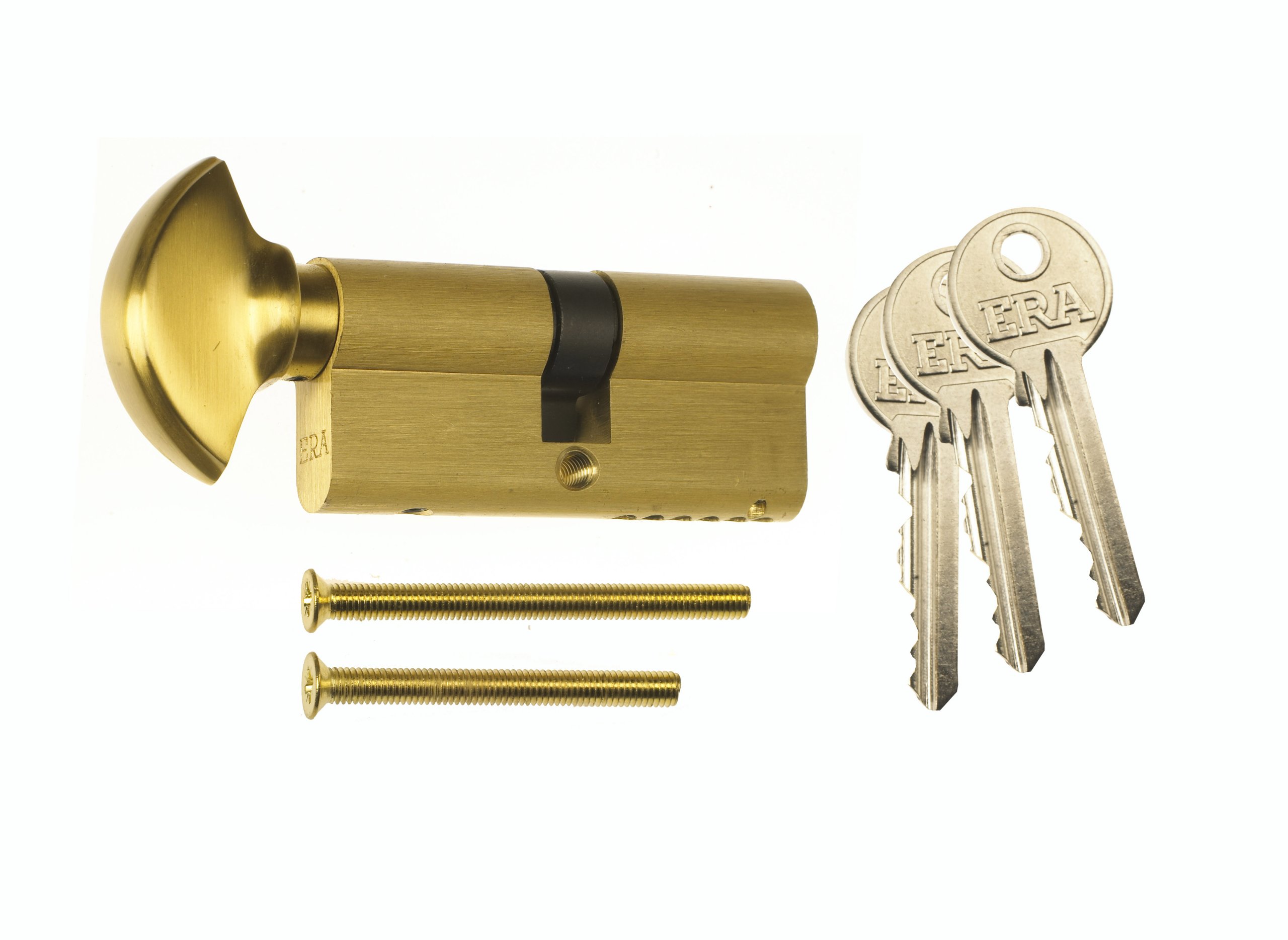 ERA 40 x 40mm 6-Pin Euro Profile Cylinder and Thumbturn - Brass