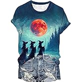 Halloween Shirts for Women Witches Gather T-Shirt Fall Casual Holiday Tee Witch Graphic Short Sleeve Vintage Salem Top