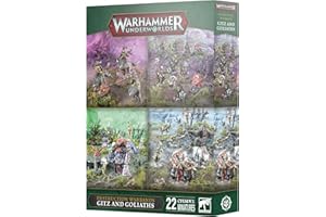 Warhammer Underworld: Gitz and Goliaths – 22 Push-Fit Destruction-Themed Miniatures with Scenic Bases, Fighter & Warscroll Cards