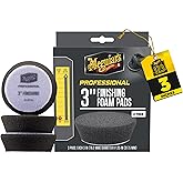 Meguiar's Professional 3" Finishing Foam Pad, 3 Pack | Professional Foam Pad for Finishing, use with Finishing Products for Increased Gloss and Shine, or to Apply a Car Wax