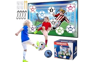 flybakiz Soccer Ball Game Set for Kids Indoor Outdoor Play Equipment,Foldable Flannel Mat Goals Toy with 2 Velcro Balls, Toddlers Boy 8-12 Years Old Birthday Christmas Party Gift