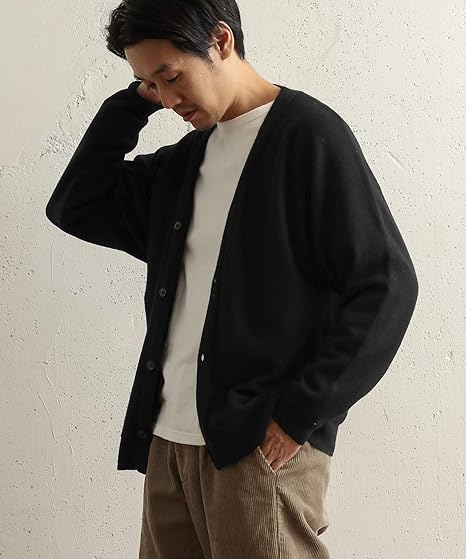 Amazon アーバンリサーチ ドアーズ カーディガン ドルマンニットカーディガン メンズ Black 40 カーディガン 通販