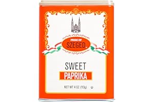 Pride of Szeged Sweet Paprika Powder, Seasoning, Spice, Deep Red, 4 oz. Tin, 1-Count
