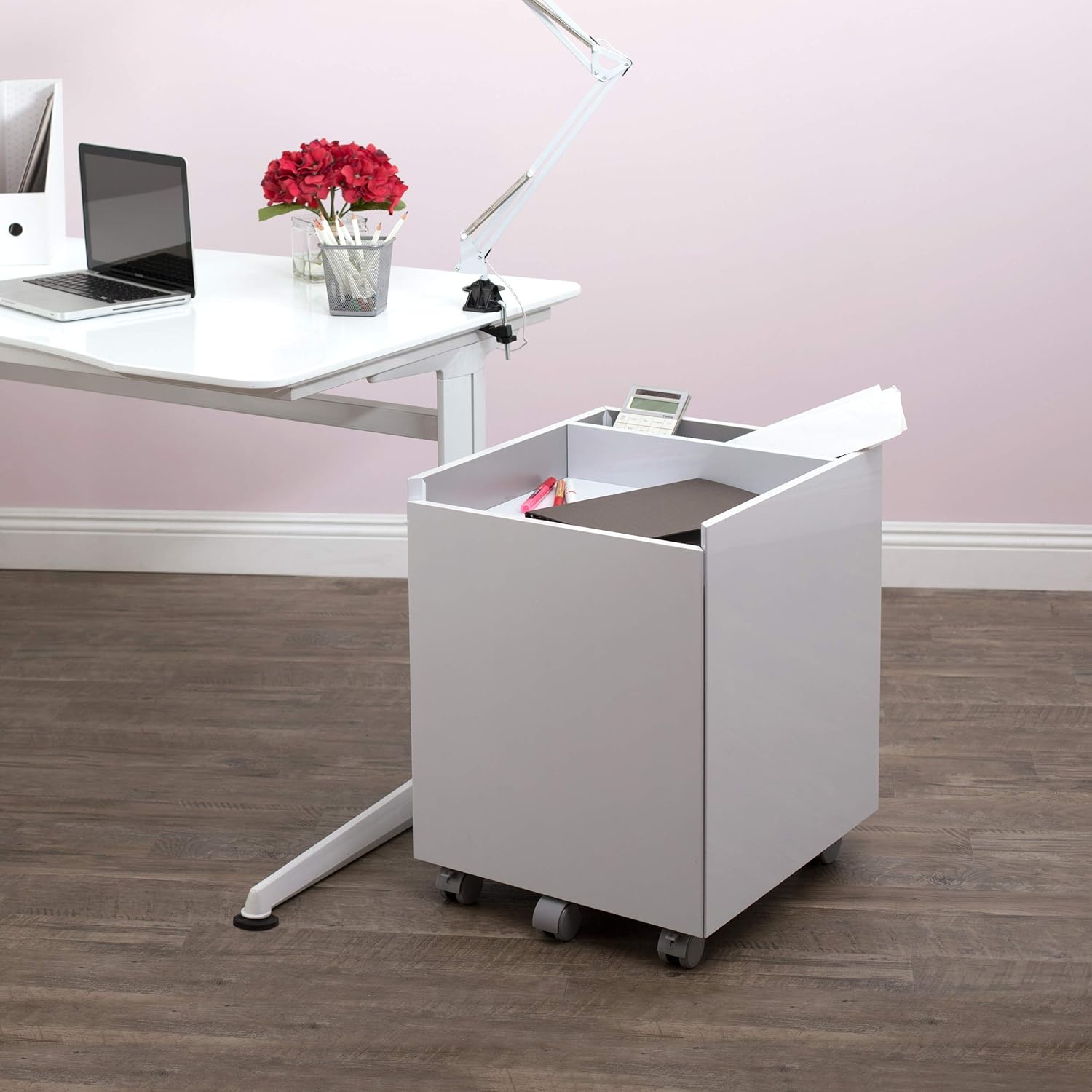 Amazon Com Calico Designs Niche Mobile File Cabinet White Arts Crafts Sewing