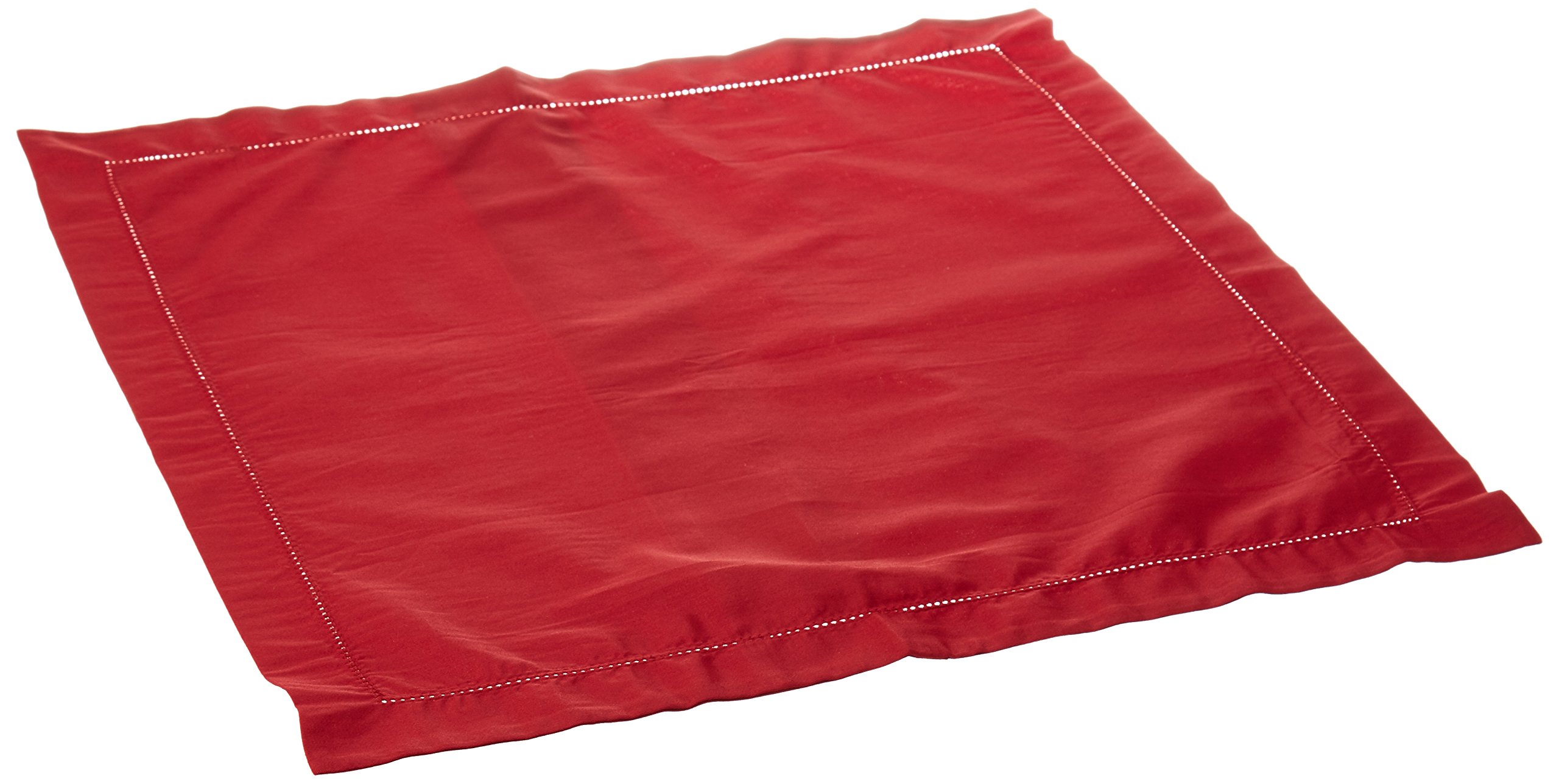 Garnier Thiebaut Ava Cushion Cover Plain, Cotton, cerise, 40x40 cm