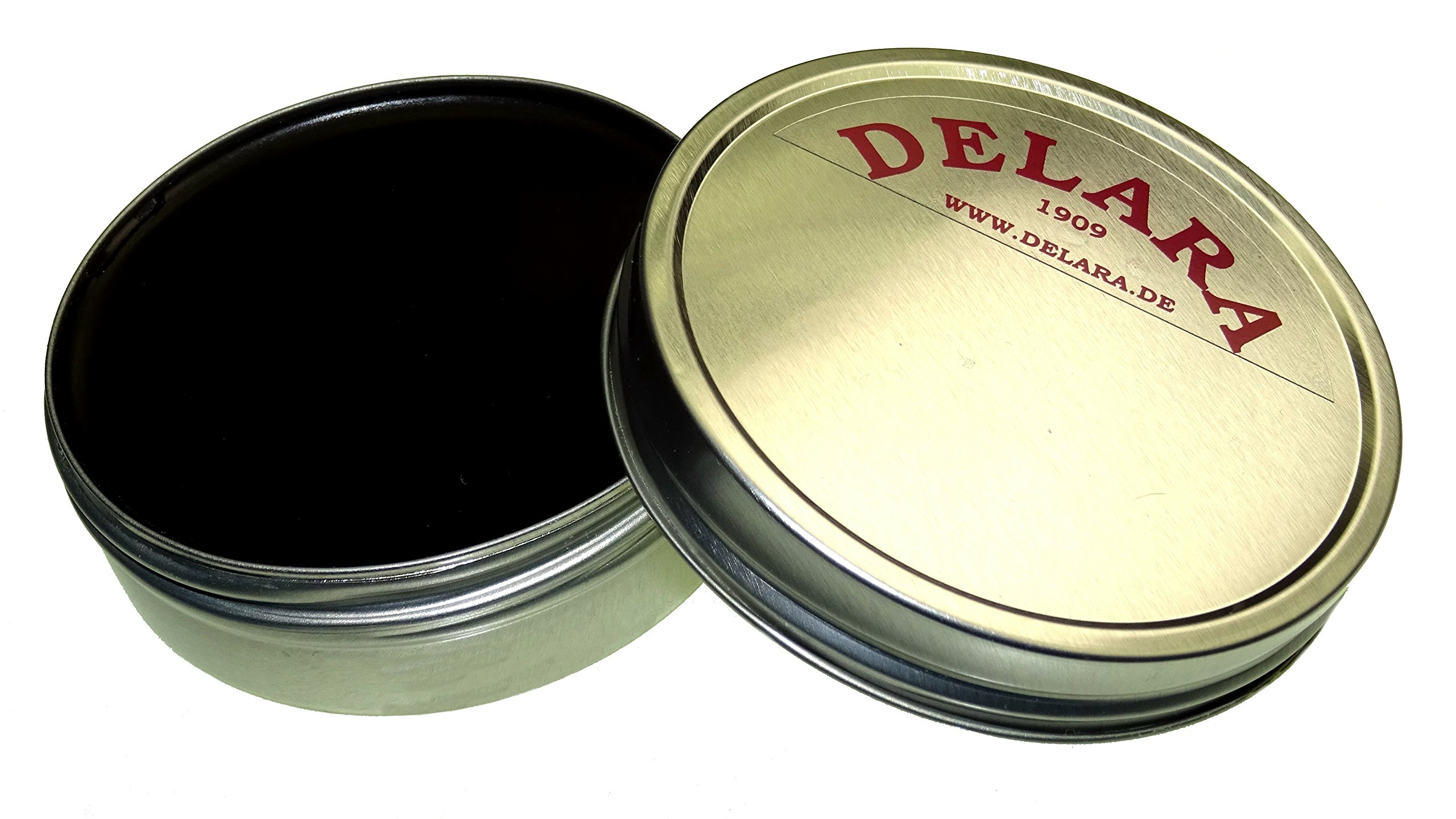 DELARA Natural Leather Balm with Jojoba and Beeswax - Colour: Black - 75 ml, Made in Germany