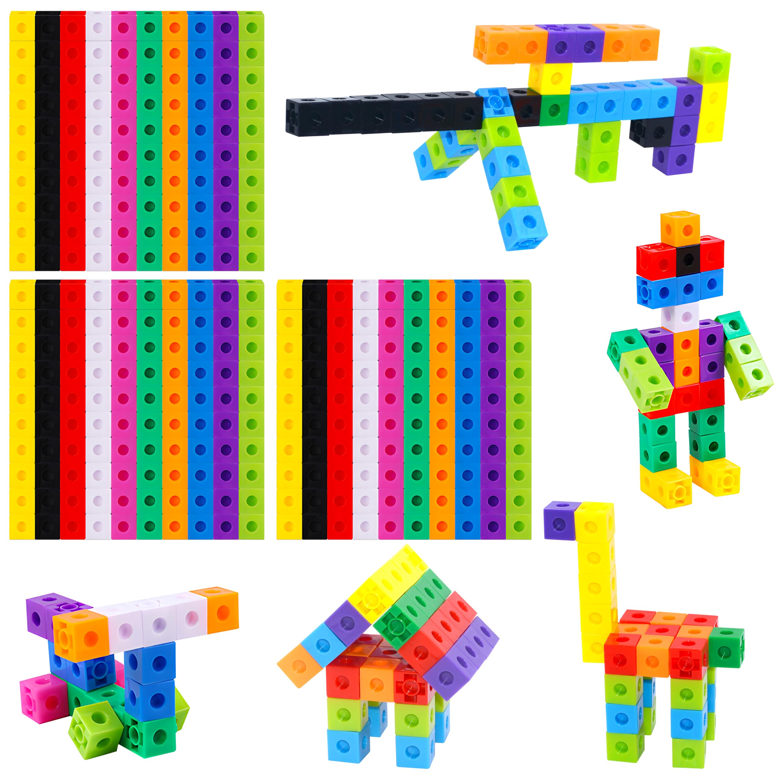 Photo 1 of SpriteGru 300PCS Math Linking Cubes, Math Cubes Manipulative Connecting and Counting Snap Blocks for Early Math and Construction, Educational Toy for Preschool, Kindergarten, Homeschool