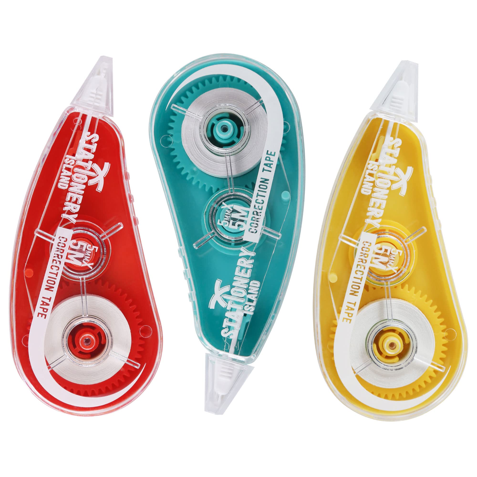 STATIONERY ISLAND Correction Tape 3Pcs, White Out Correction Tape Mouse Whiteout roller for School and Office Supplies – 5m x 5mm