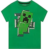 Minecraft T-Shirt Sprites Characters Gamer Gifts Boys Black Short Sleeve Top