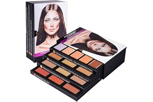 SHANY 4-Layer Contour and Highlight Makeup Kit - Set of Concealer Palette, Color Corrector, Makeup Foundation Palette, Contour Highlight Palette, and Blush Palettes
