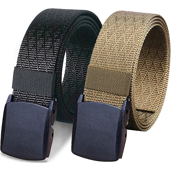 WYuZe Mens Nylon Web Belt No Metal Nickel-Free Military Tactical