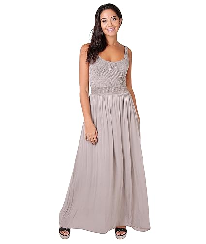 KRISP Damen Langes Elegantes Kleid Maxikleid Bodenlang