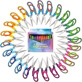 24PC Kid Scissors, Classroom Pointed Tip Scissors for School Kids &amp; Student | Kids Scissors Bulk Pack - 24pc Children Scissors for Ages 5-8, 5'' Safety School Scissors for Classroom Set, Pointed Scissors