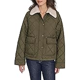 Levi's Women's Diamond Quilted Jacket With Sherpa Collar Jacket