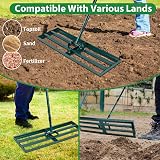 Signstek Lawn Leveling Rake, Stainless Ground Plate 30x10, 76.7in Handle view 7