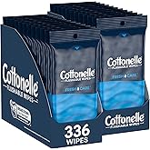 Cottonelle Fresh Care On-The-Go Flushable Wet Wipes, Adult Wet Wipes, 24 On-The-Go Packs, 2 Trays of 12, 14 Wipes per Pack (3