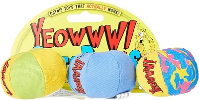 YEOWWW MY 3 CAT BALLS Cat Toys 3 Ball Toys Organic Catnip