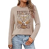 Concert Outfits Women Nashville Outfits Country Music Western Cowgirl Shirts Rock Concert Long Sleeve Shirts for Women
