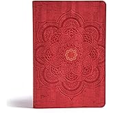 CSB Essential Teen Study Bible, Red Flower Cork LeatherTouch, Devotionals, Study Tools, Red Letter, Presentation Page, Full-C