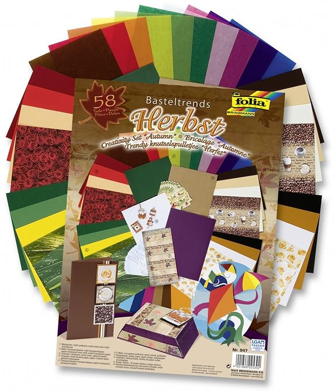 folia 947 - Basteltrends, Herbst, 58-teilig