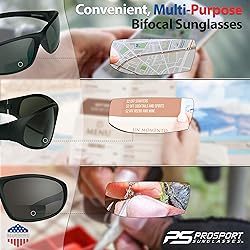 proSPORT Bifocal Sunglasses for Men Women +2.50