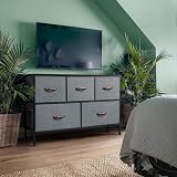 Yaheetech Vertical Chest of Drawers 4-Drawer Fabric Organizer Dark Grey view 5