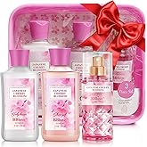 BBlove Bath and Body Gift Set for Women & Girls, Japanese Cherry Blossom, 3PCS Set for - Shower Gel, Body Lotion, Body Mist, Body Care Travel Set