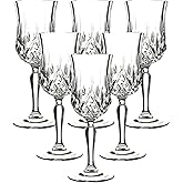 Lorren Home Trends Opera White Wine Glass, Set of 6
