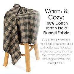 Pico Textiles 20 Yards Bolt Tan and Olive Tartan