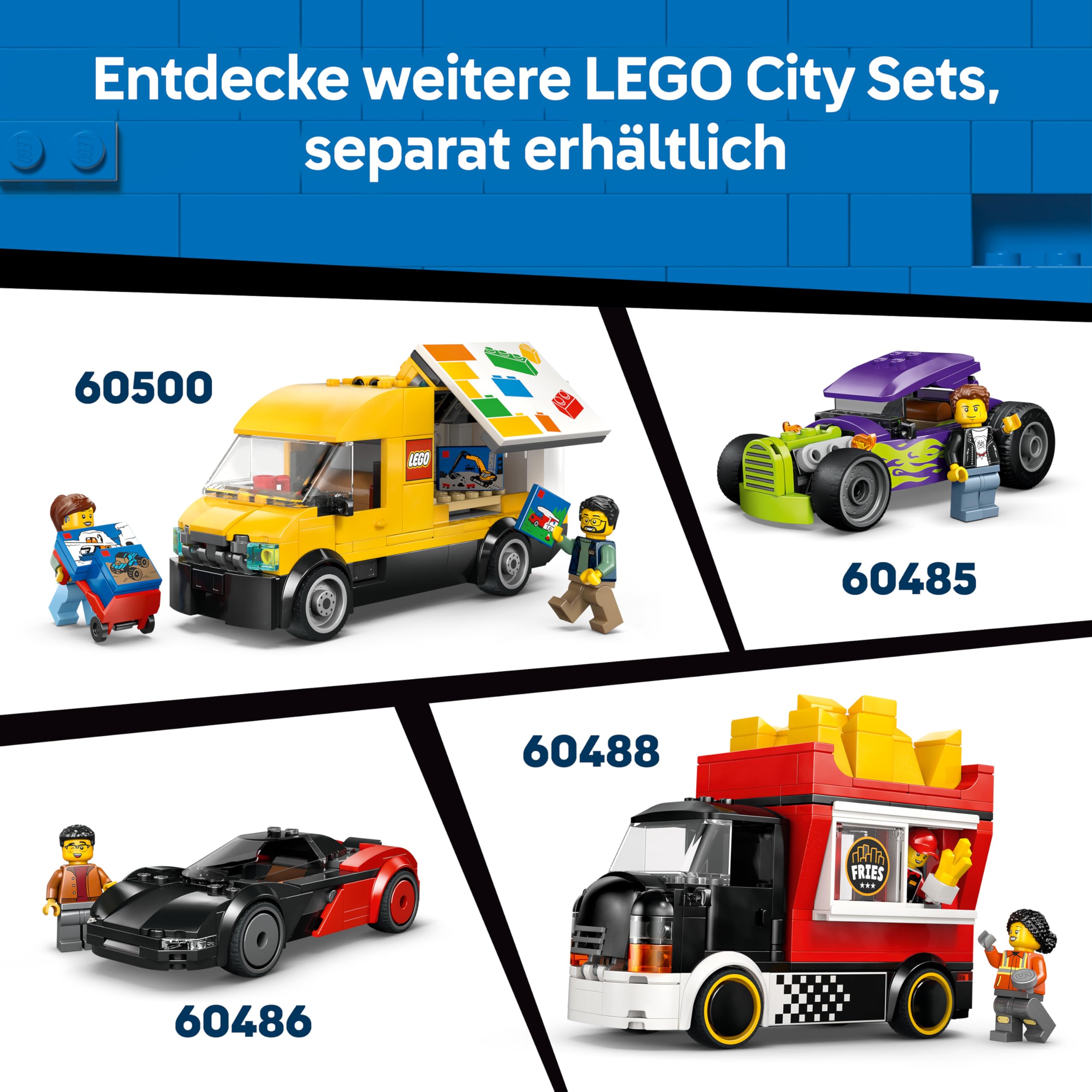 LEGO City Gefangenentransporter - Spielzeug LKW Bauset mit Motorrad, 3 Minifiguren und Abnehmbarer Gefängnistür - Geburtstagsgeschenk für Jungen ab 6 Jahren - 60479 7