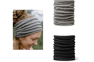 Nutty Natte 2PCS Handmade Extra Wide Dreadlock Tube Stretch Dreadlocks Headband Cotton Dreadlock Cap Hiking Gaiter Unisex Men