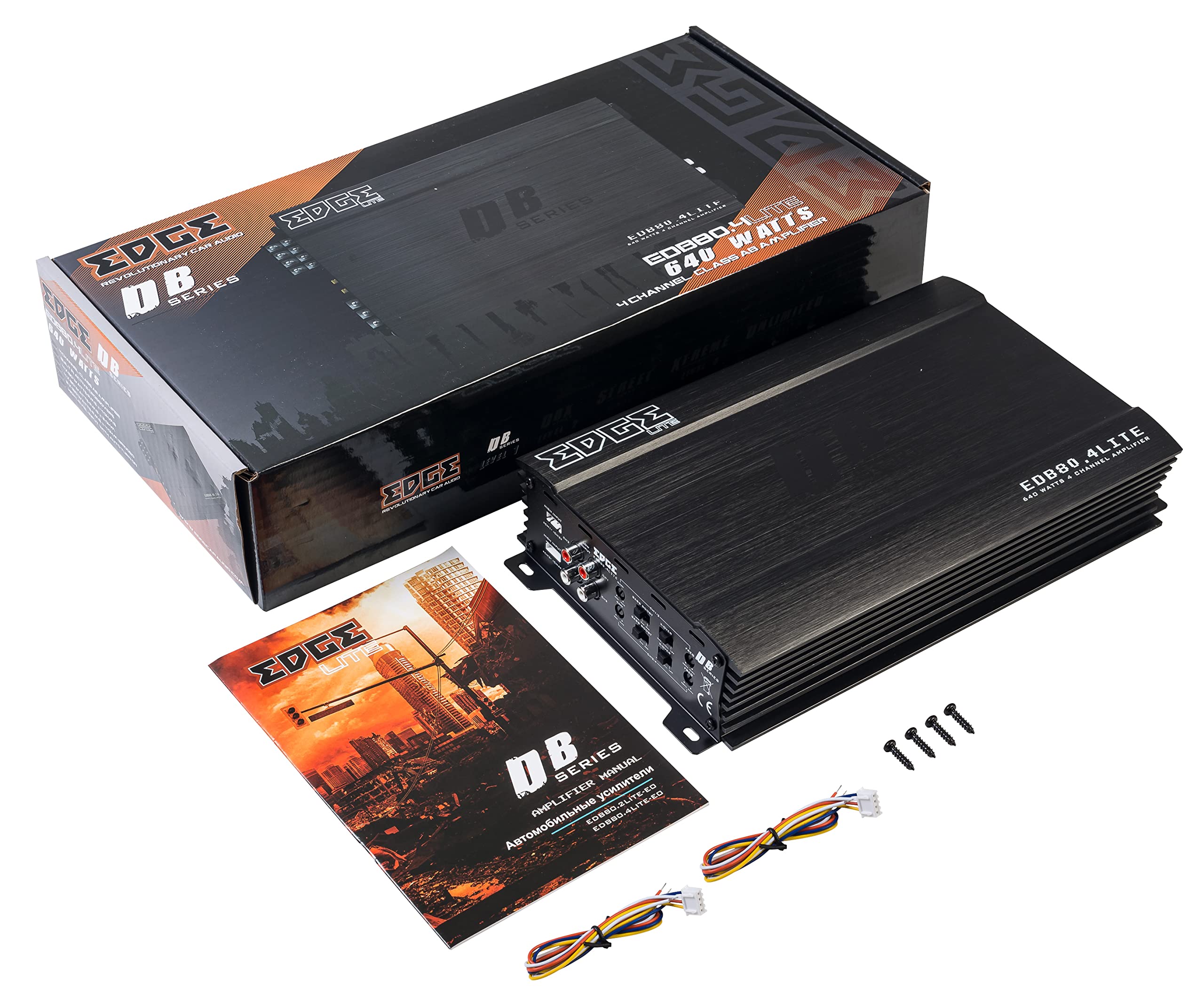 EDGE 4 Channel 640 Watts Max Car Van Audio Amplifier DB Series - EDB80.4LITE-E0