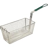 Winco Green Fry Basket Handle, Medium | Heavy-duty basket, Front or support hook, For deep-frying, lifting and draining fries, seafood and appetizers