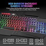 Rii RK202 Gaming Keyboard Rainbow Backlight Spill-Resistant UK Layout view 6