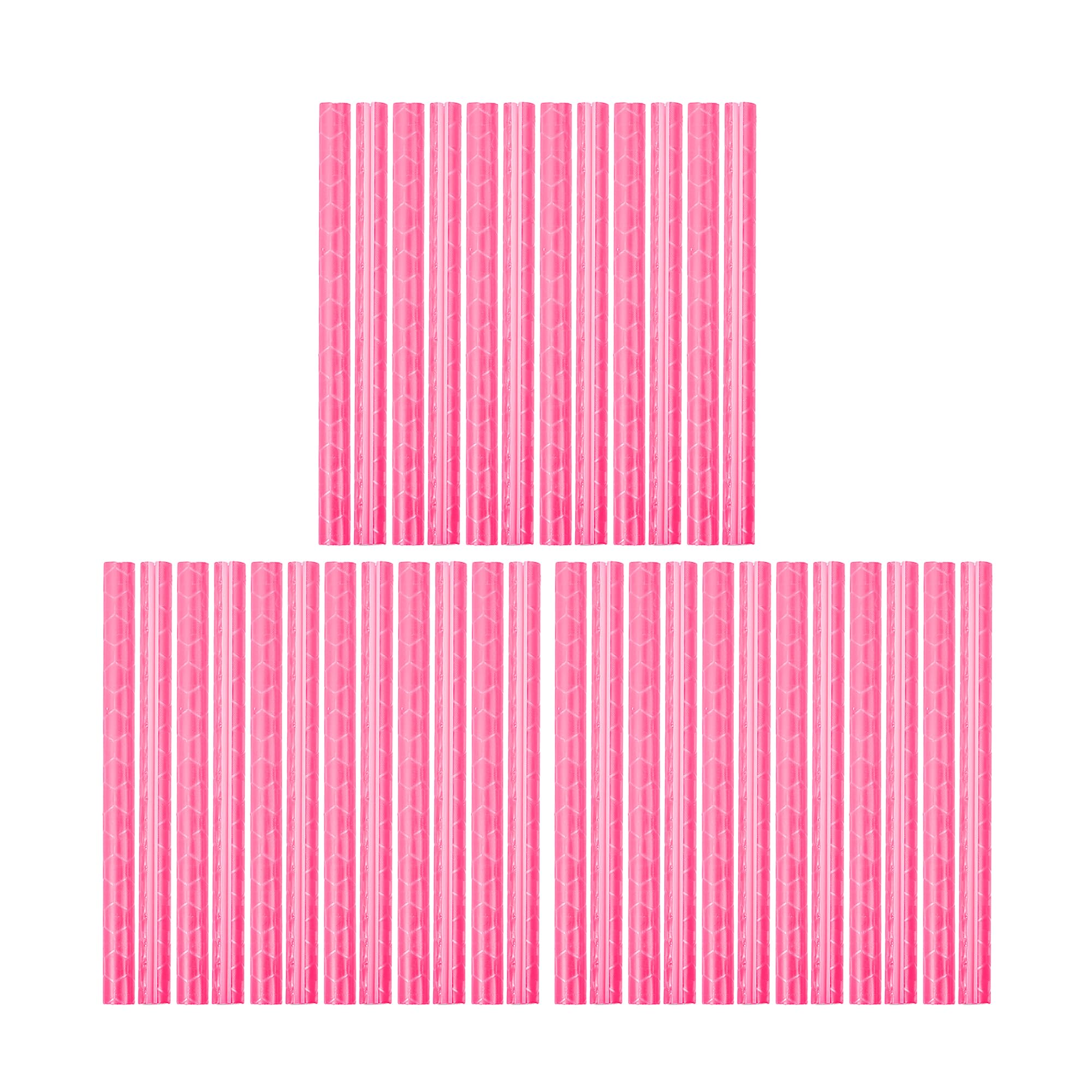 X AUTOHAUX 36 Pcs Pink Bicycle Reflector Reflective Version Durable ABS